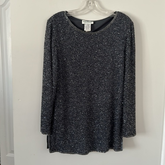 Ruth Chagnon 1960-70 vintage elegant and luxurious sequins top. Hi quality item - Picture 1 of 9